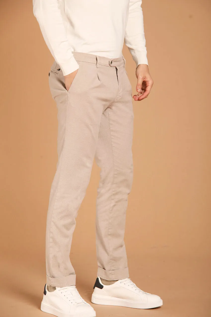Genova men's chino pants in cotton stretch regular fit 