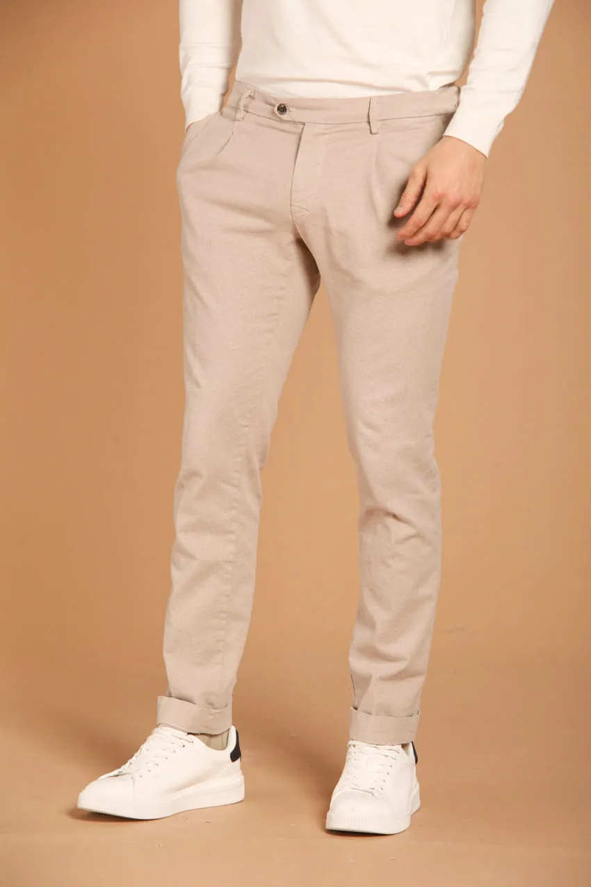 Genova men's chino pants in cotton stretch regular fit 
