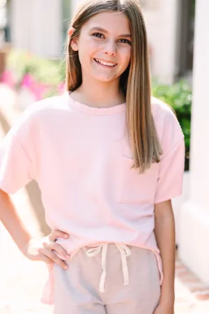 Girls: All I Could Ask For Blush Pink Ribbed Top
