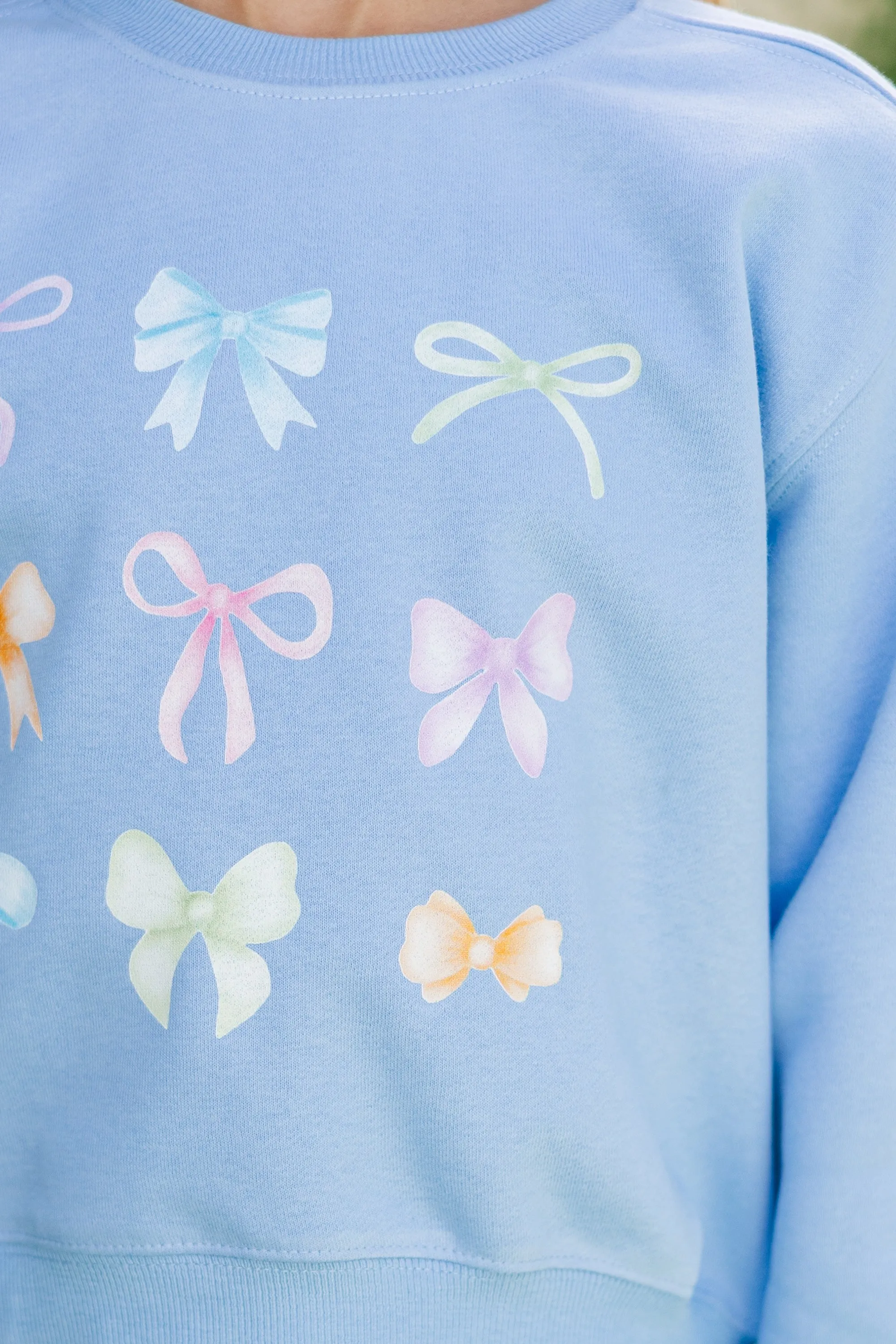 Girls: In My Girly Era Blue Graphic Sweatshirt