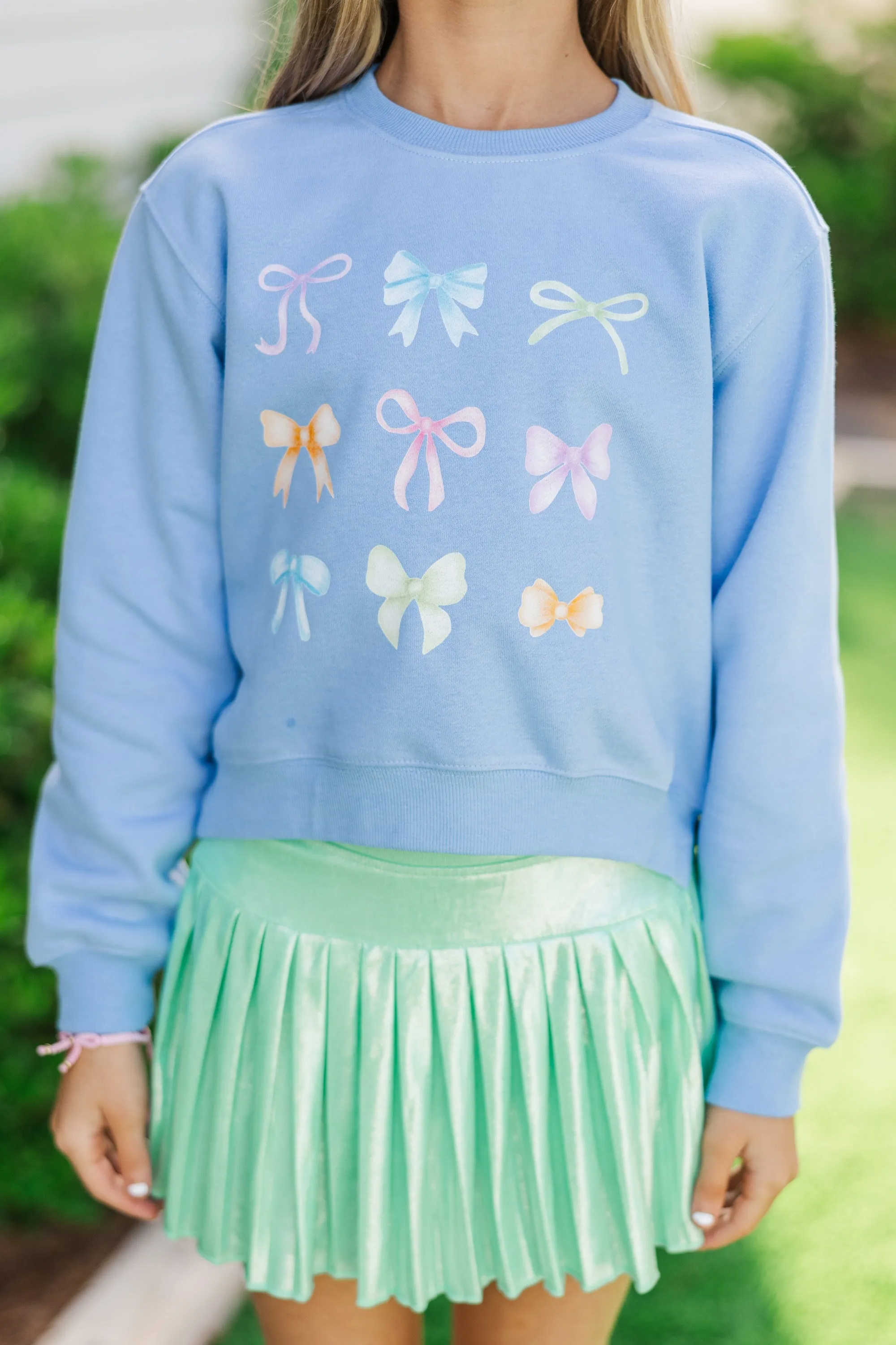 Girls: In My Girly Era Blue Graphic Sweatshirt