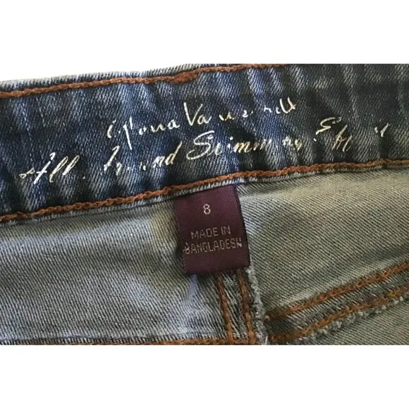 GLORIA VANDERBILT - WOMEN MEDIUM WASH SLIM CAPRI JEANS SIZE 8