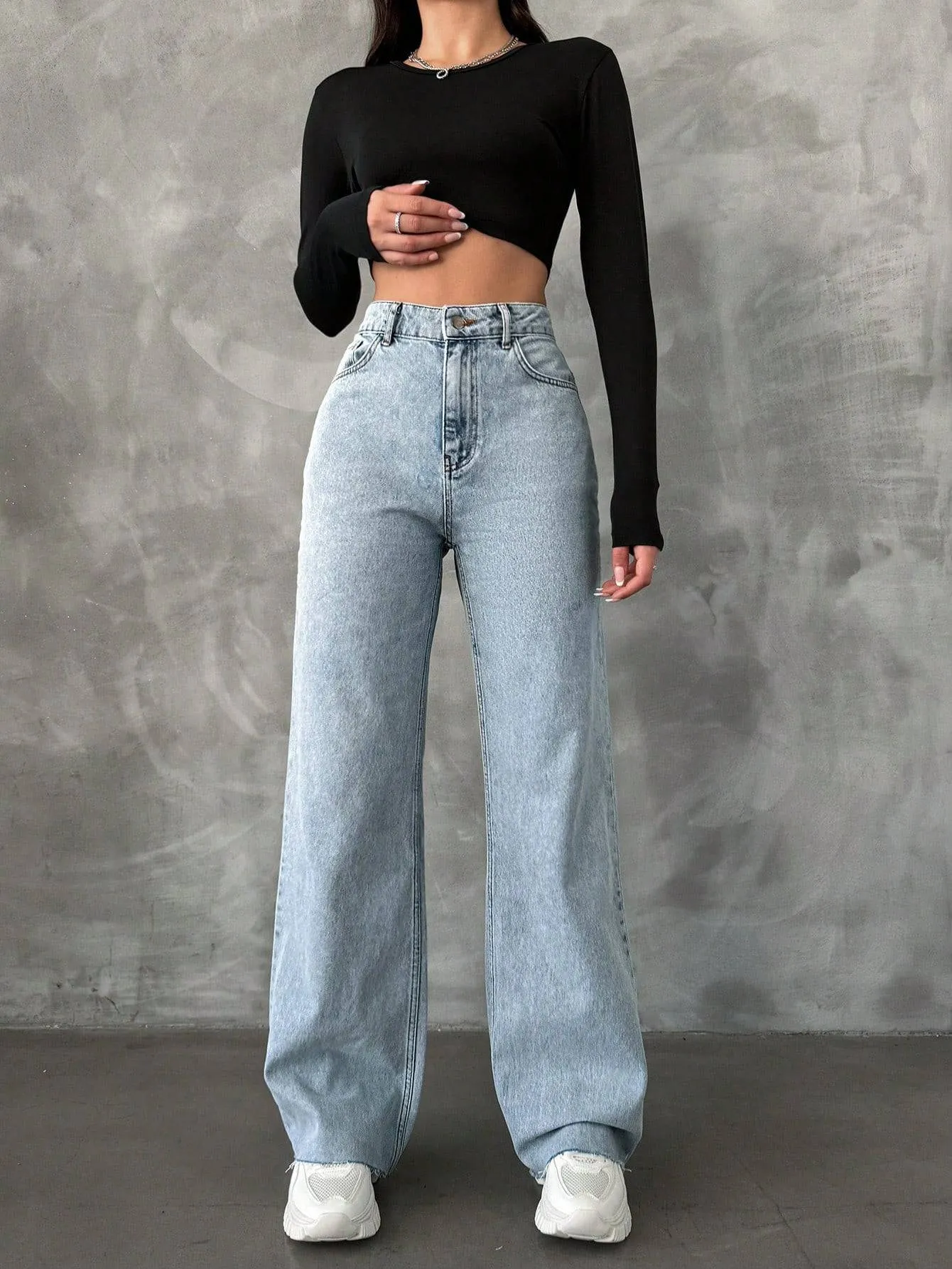 GlowUp Straight Fit High Rise Jeans
