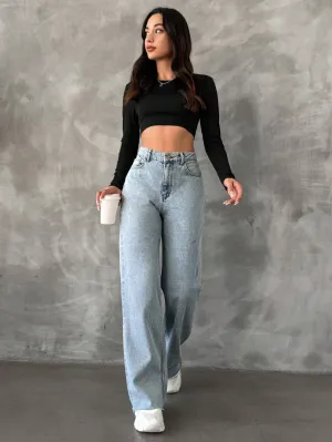 GlowUp Straight Fit High Rise Jeans