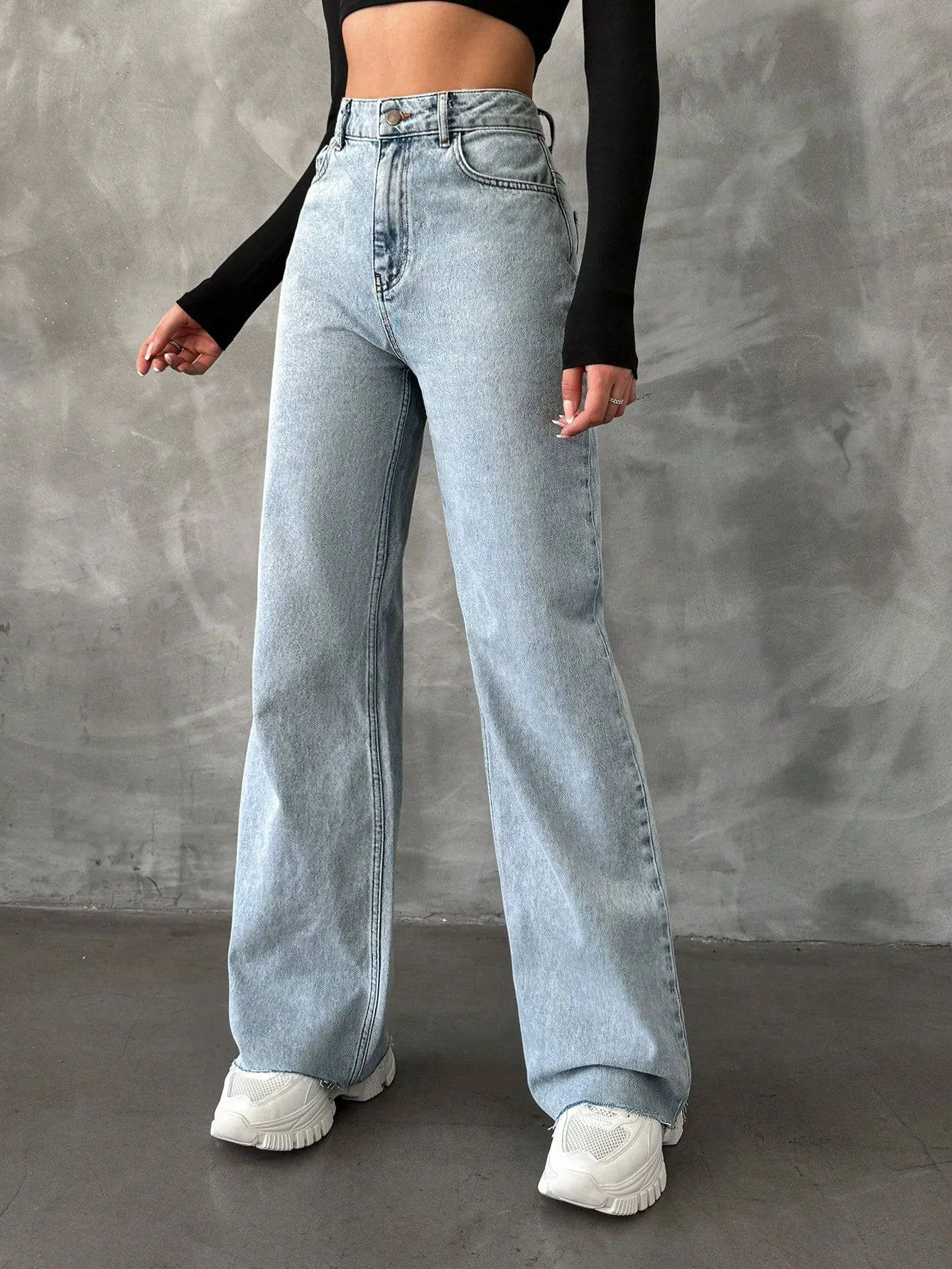 GlowUp Straight Fit High Rise Jeans