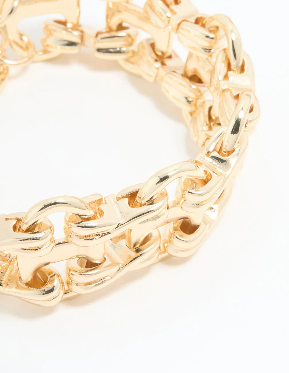 Gold Mariner Ladder T & O Bracelet
