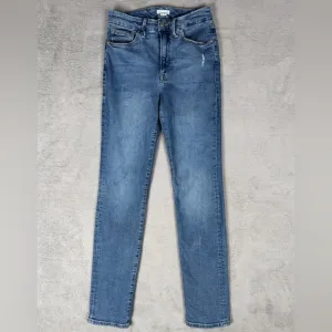 Good American Good Classic Slim Fit Stacked‎ Denim Jeans Women's 6/28 Blue803