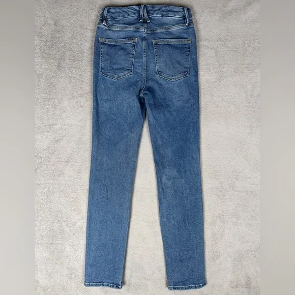 Good American Good Classic Slim Fit Stacked‎ Denim Jeans Women's 6/28 Blue803