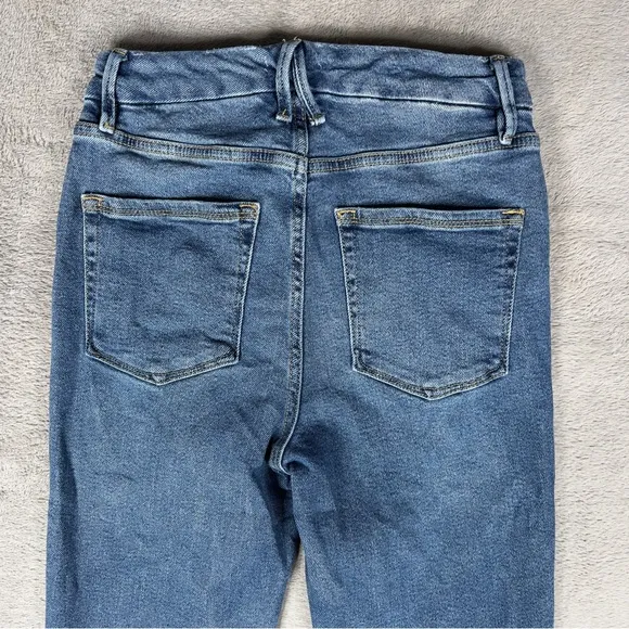 Good American Good Classic Slim Fit Stacked‎ Denim Jeans Women's 6/28 Blue803