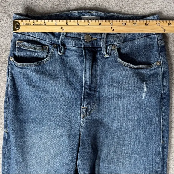 Good American Good Classic Slim Fit Stacked‎ Denim Jeans Women's 6/28 Blue803