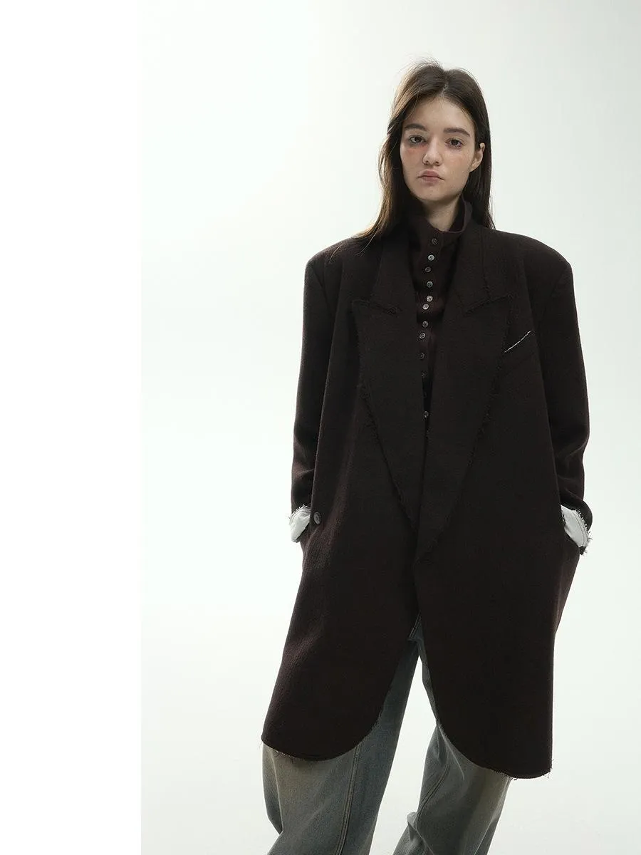 Gray Oversized Wool Coat