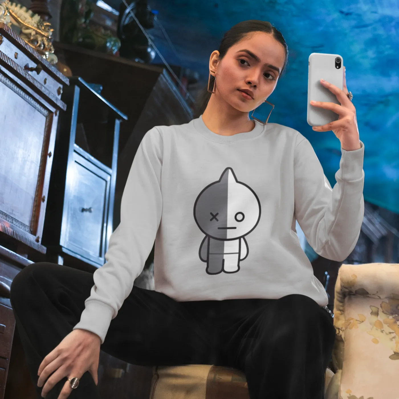 Gray Van Sweater | BTS BT21 Merchandise