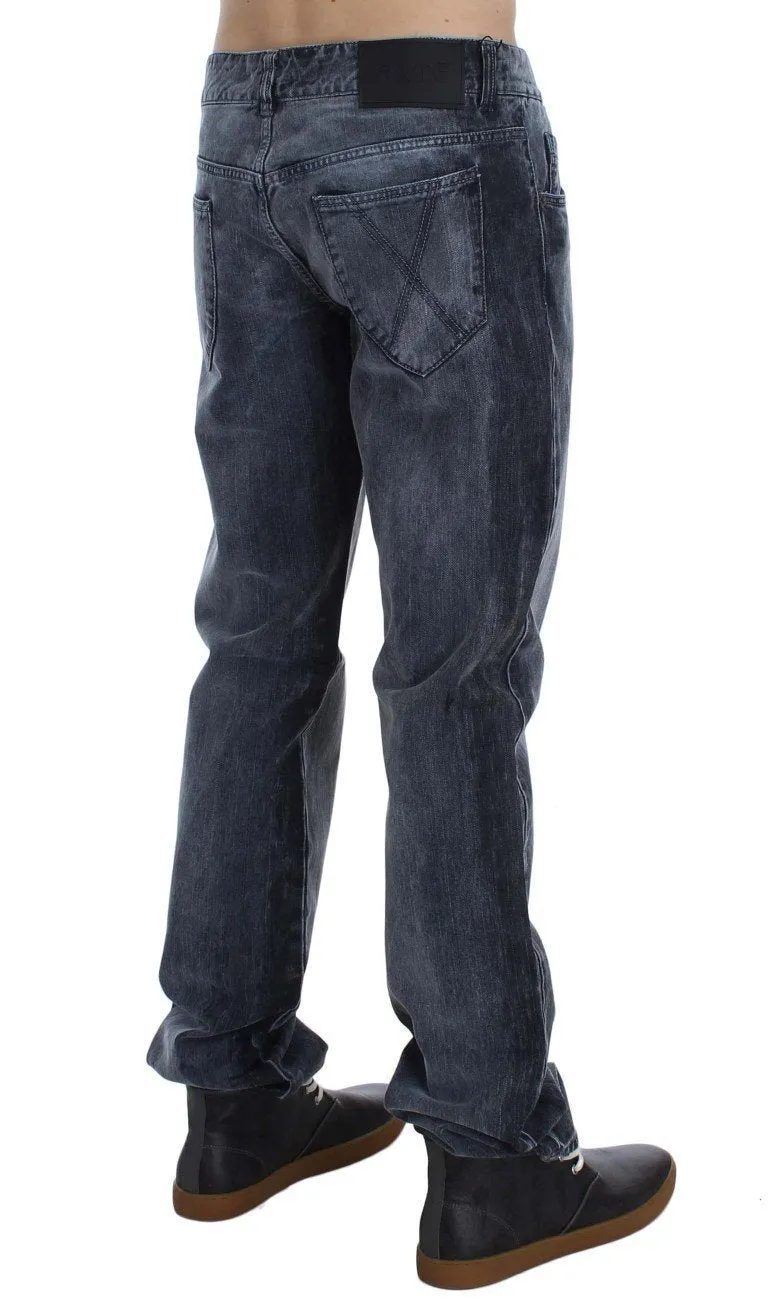 Gray Wash Cotton Regular Fit Jeans