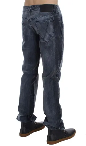Gray Wash Cotton Regular Fit Jeans
