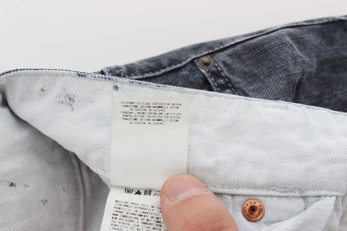Gray Wash Cotton Regular Fit Jeans