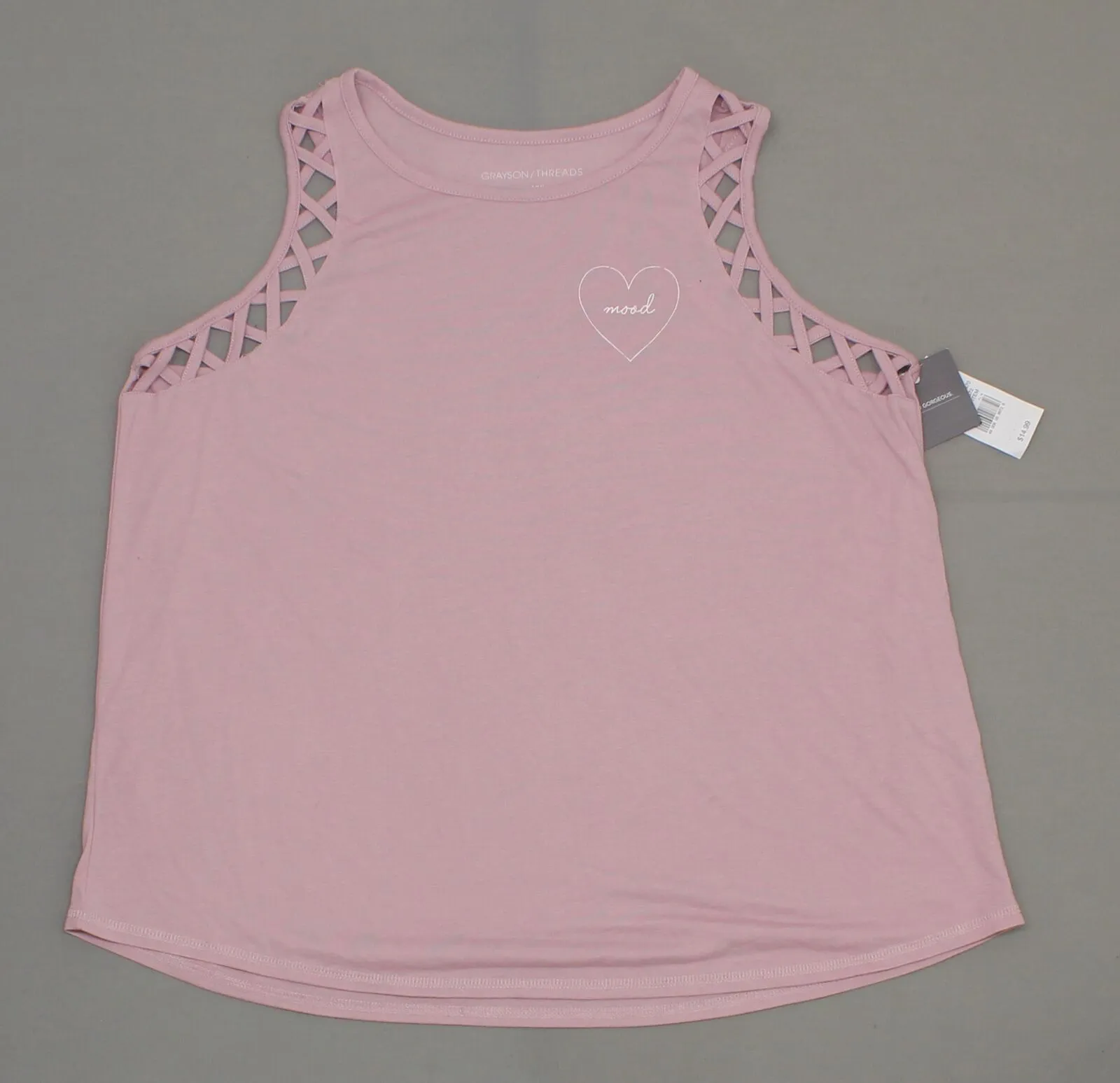 Grayson Threads Women's Heart Mood Lattice Graphic Tank Top