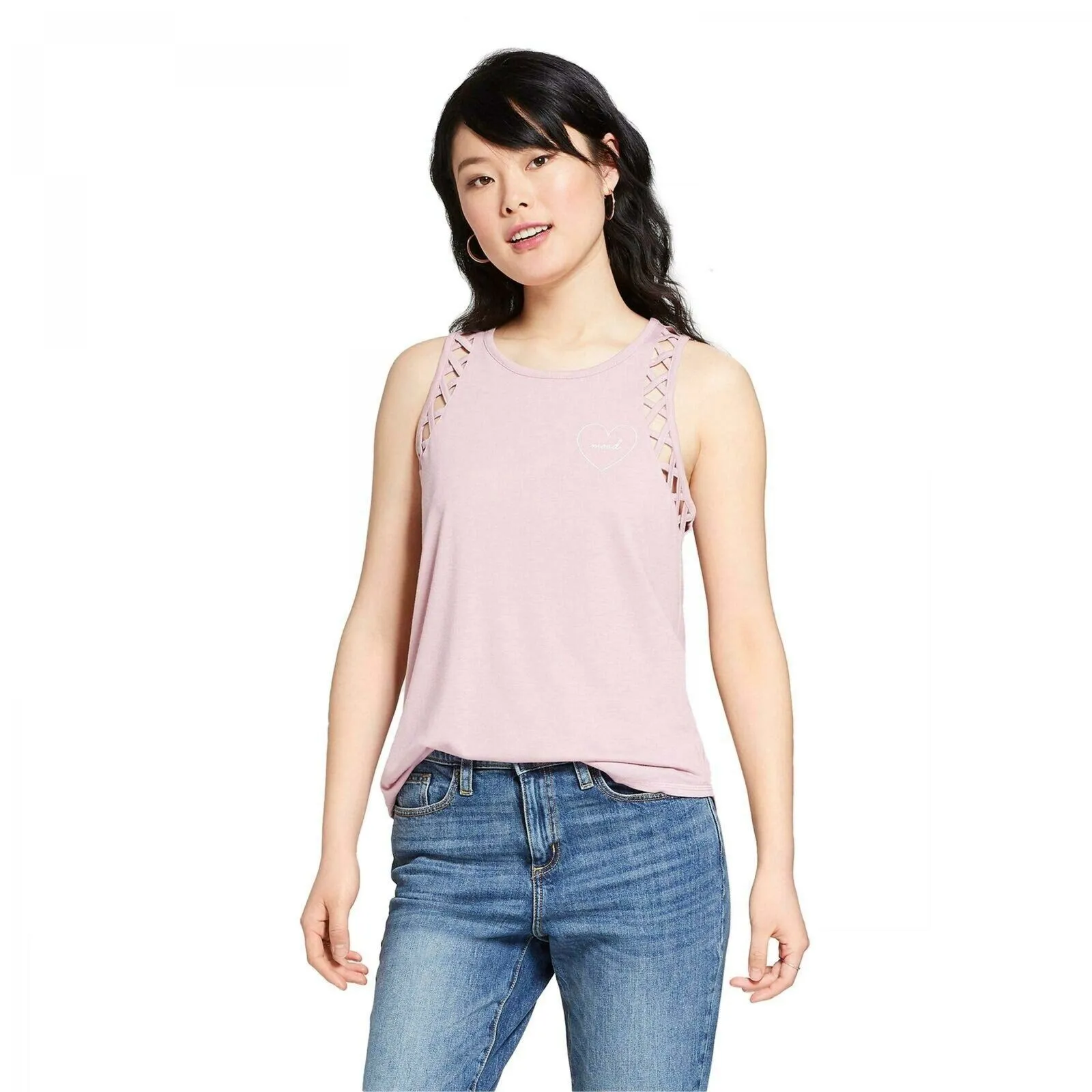 Grayson Threads Women's Heart Mood Lattice Graphic Tank Top
