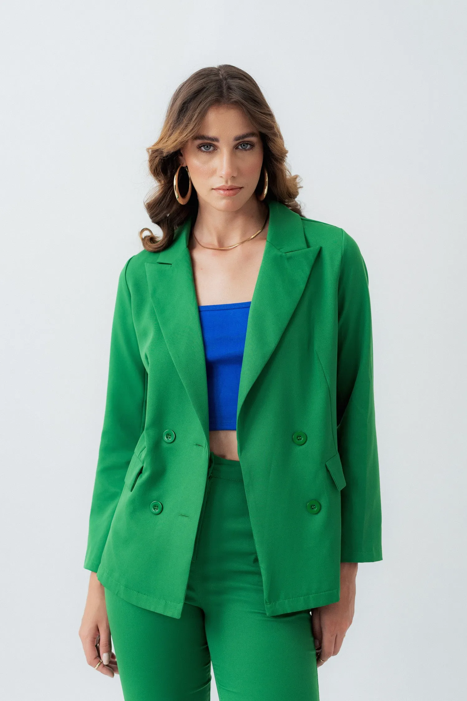 GREEN SLIM FIT TAILORED BLAZER