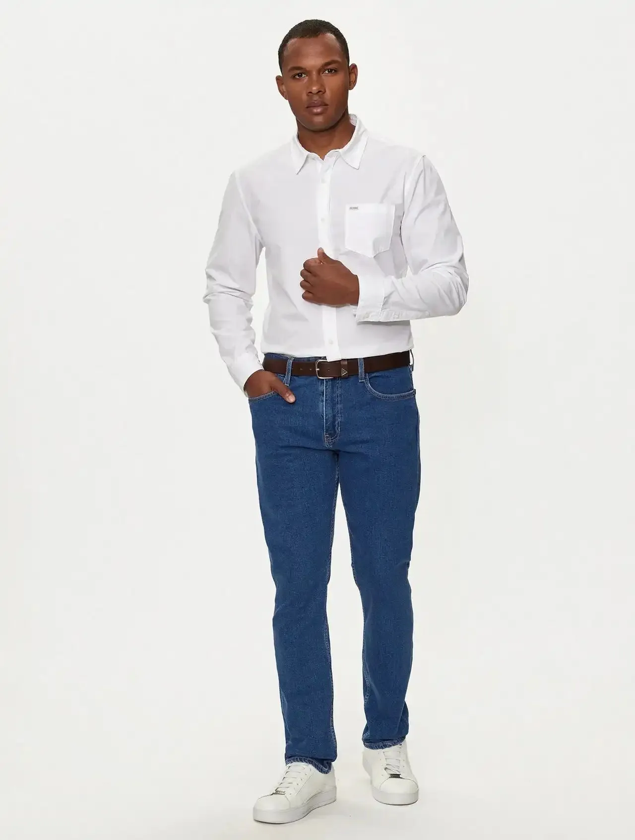 GUESS Jeans Mens G14 Slim Varane Medium Wash Blue