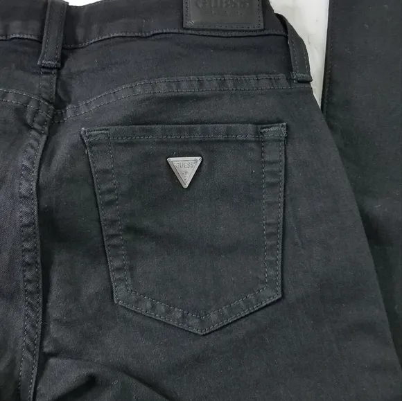 Guess Starlet Low Rise Black Straight Leg Jeans Size 24