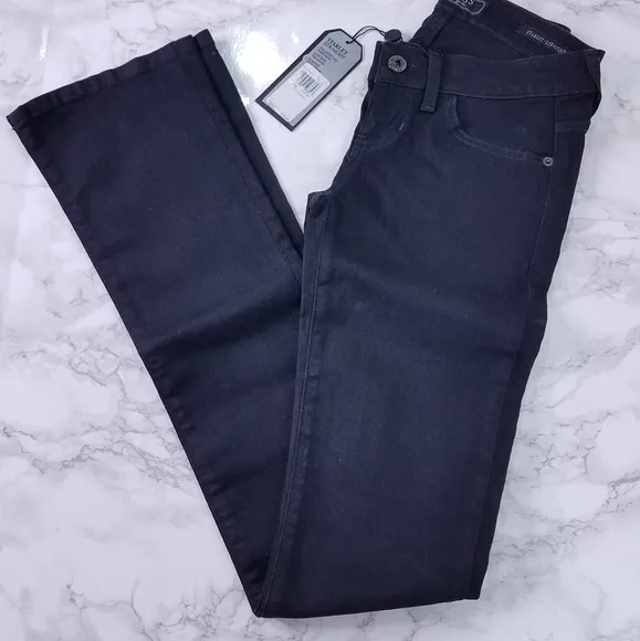 Guess Starlet Low Rise Black Straight Leg Jeans Size 24