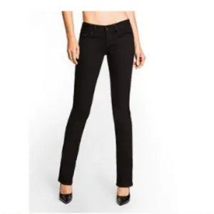 Guess Starlet Low Rise Black Straight Leg Jeans Size 24