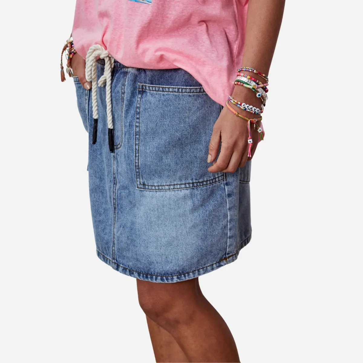 Hammill & Co Denim Skirt (Stonewash)