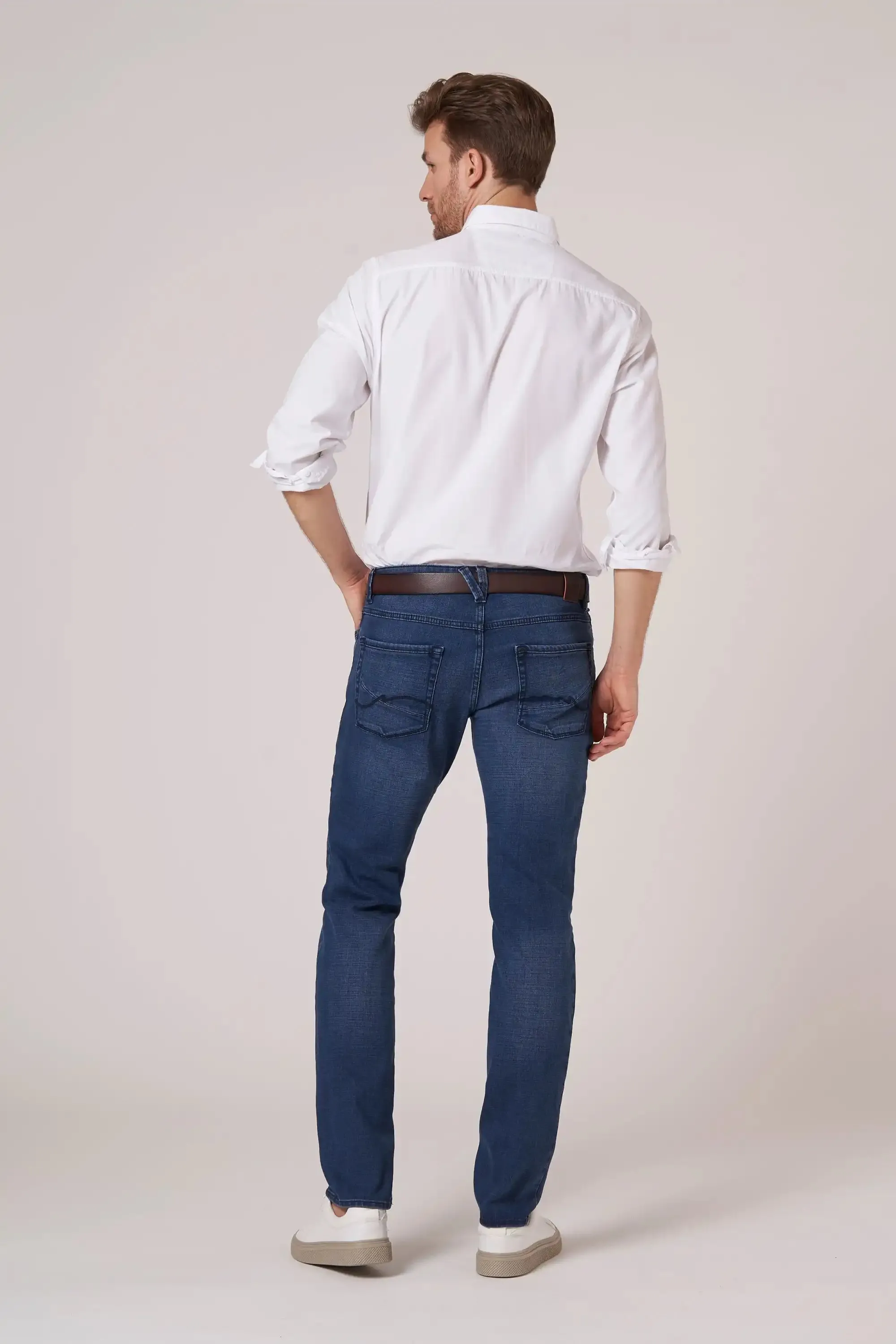 Hattric Men's 5 Pocket Harris Slim Stretch Jeans 688495 9690 47 Blue
