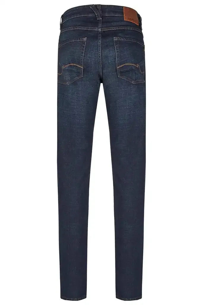 Hattric Mens Jeans Harris Slim Leg Dark Blue