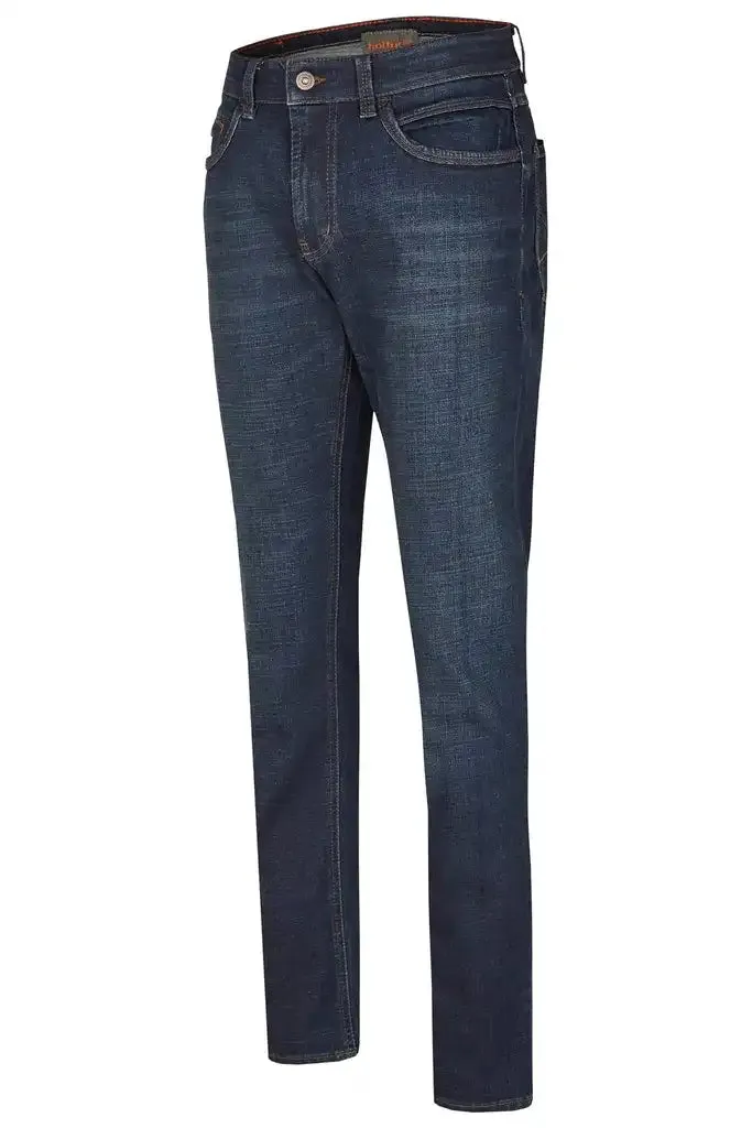 Hattric Mens Jeans Harris Slim Leg Dark Blue