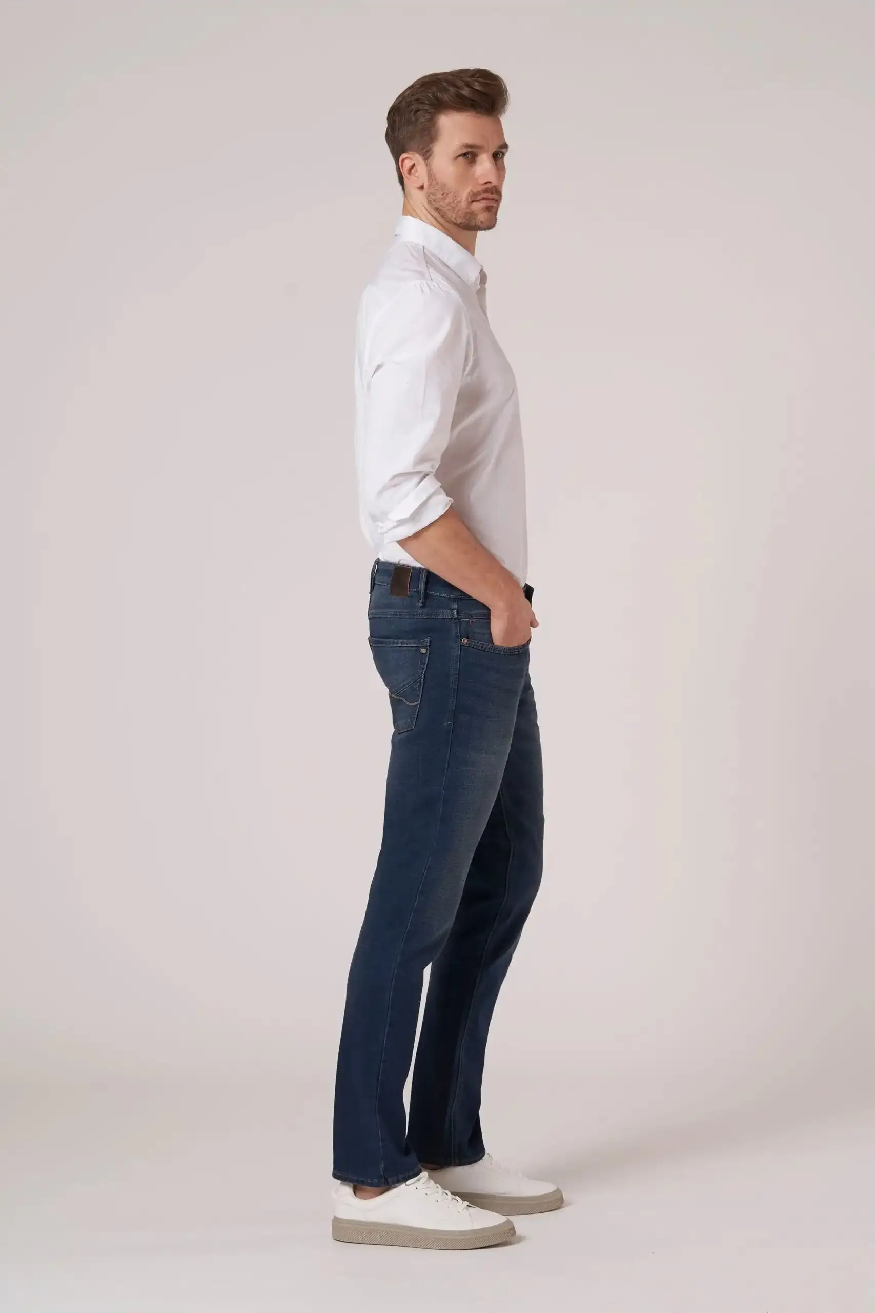 Hattric Men's Jeans Harris Slim Leg Stretch 688495 Blue