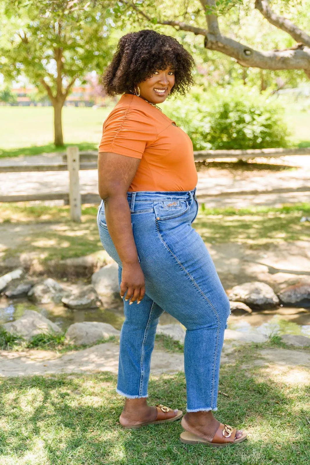 Hazel Blues® | Howdy Embroidery Boyfriend Jeans