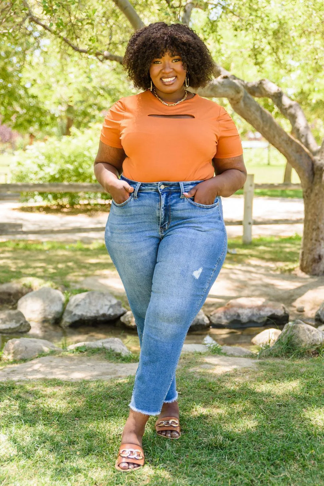 Hazel Blues® | Howdy Embroidery Boyfriend Jeans