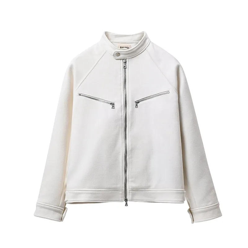 High Collar Zipper Jacket