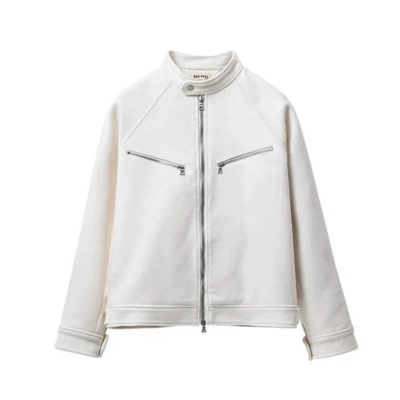 High Collar Zipper Jacket