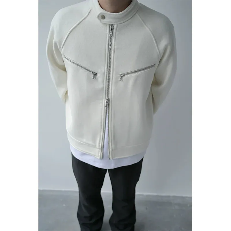 High Collar Zipper Jacket