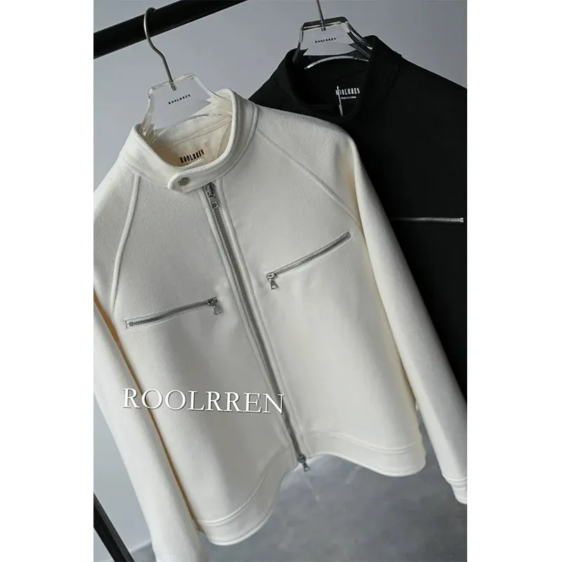 High Collar Zipper Jacket