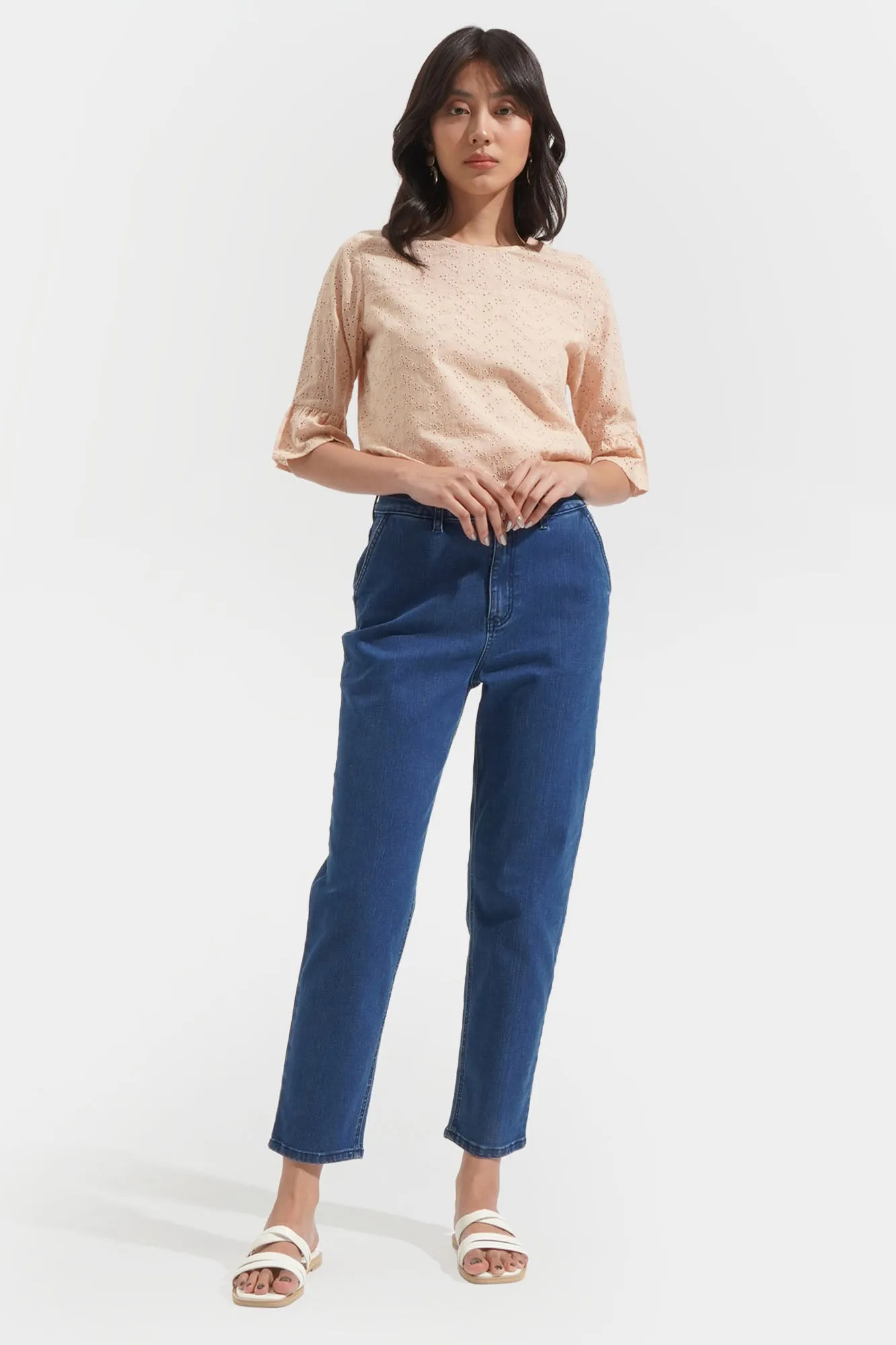 High Waist Slim Jeans