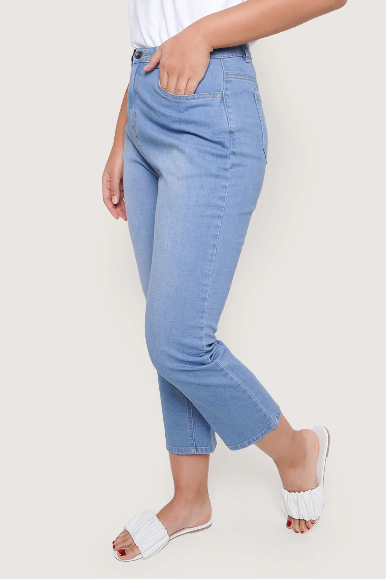 High Waist Slim Jeans