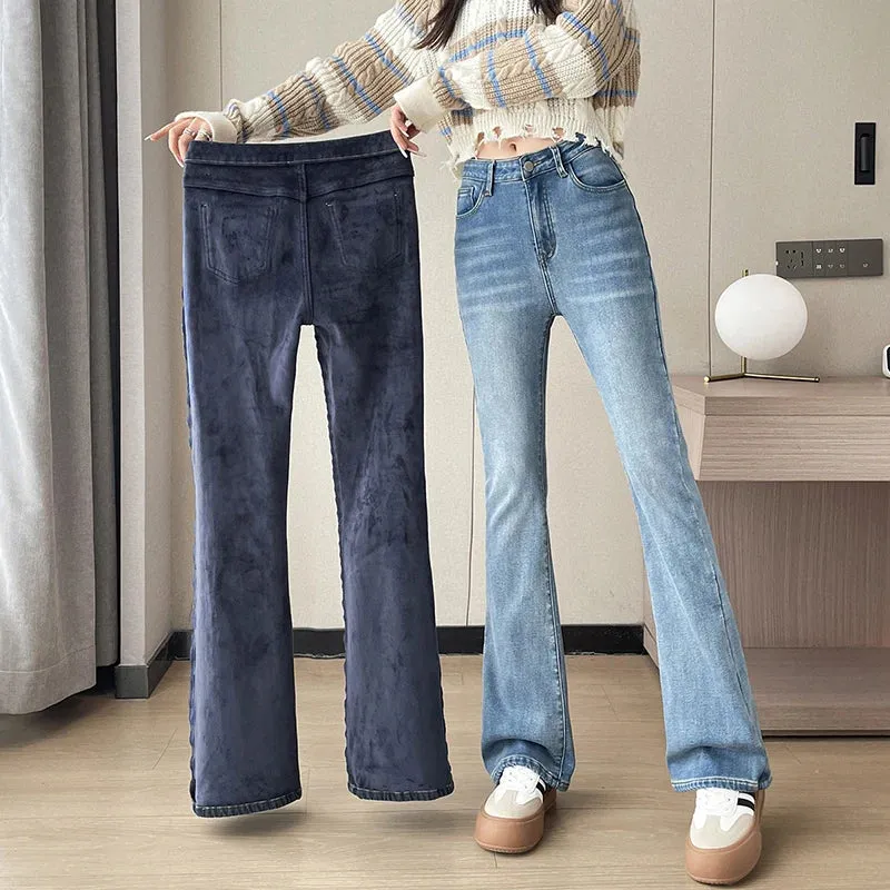 High Waist Urban Straight Flare Trouser