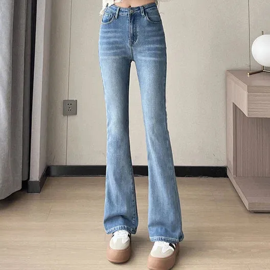 High Waist Urban Straight Flare Trouser
