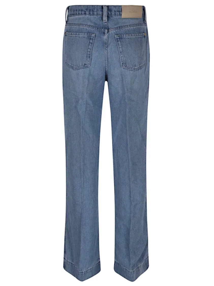 High-Waisted Tencel-Cotton Flared Jeans