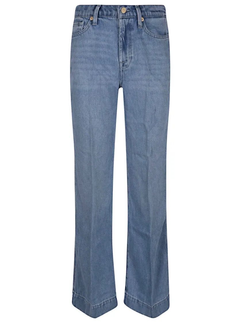 High-Waisted Tencel-Cotton Flared Jeans