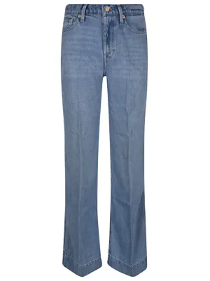 High-Waisted Tencel-Cotton Flared Jeans