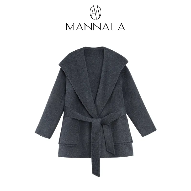 Hooded Alpaca Wool Coat