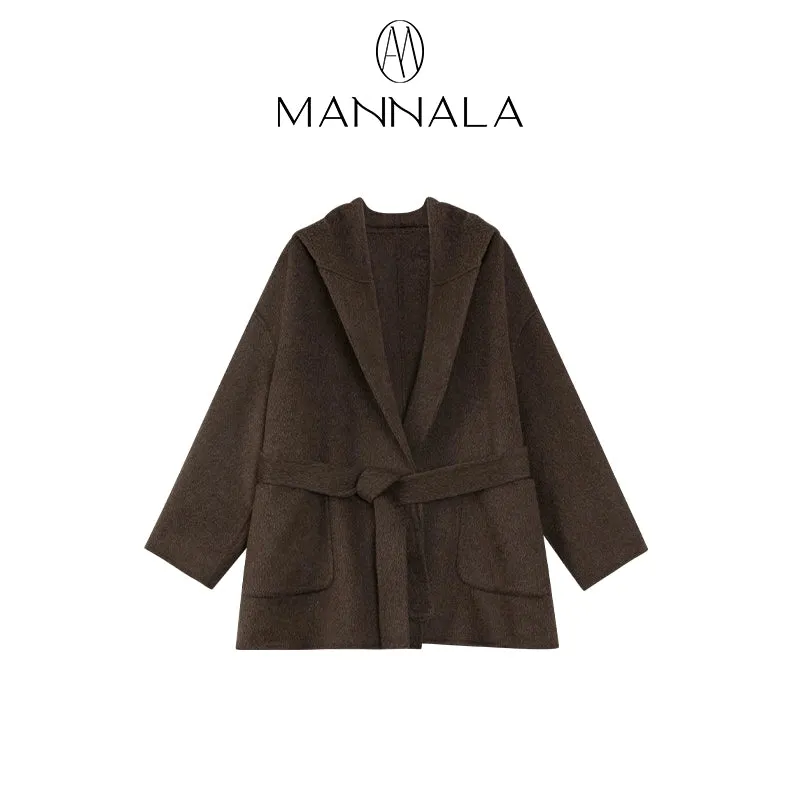 Hooded Alpaca Wool Coat