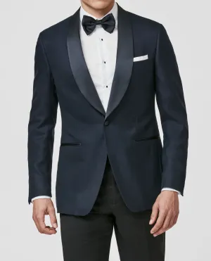 Huddersfield Navy Blue Soft Pure Bamboo Basketweave Jacket