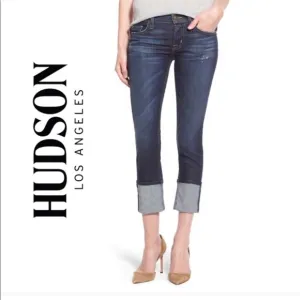 Hudson Jeans Muse Crop Skinny Cuff W/5 Distressed Mid Rise Jeans in Indi size 27