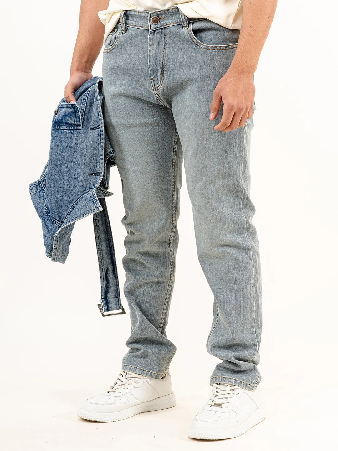 Ice W Tint Plain Slim Fit Denim jeans