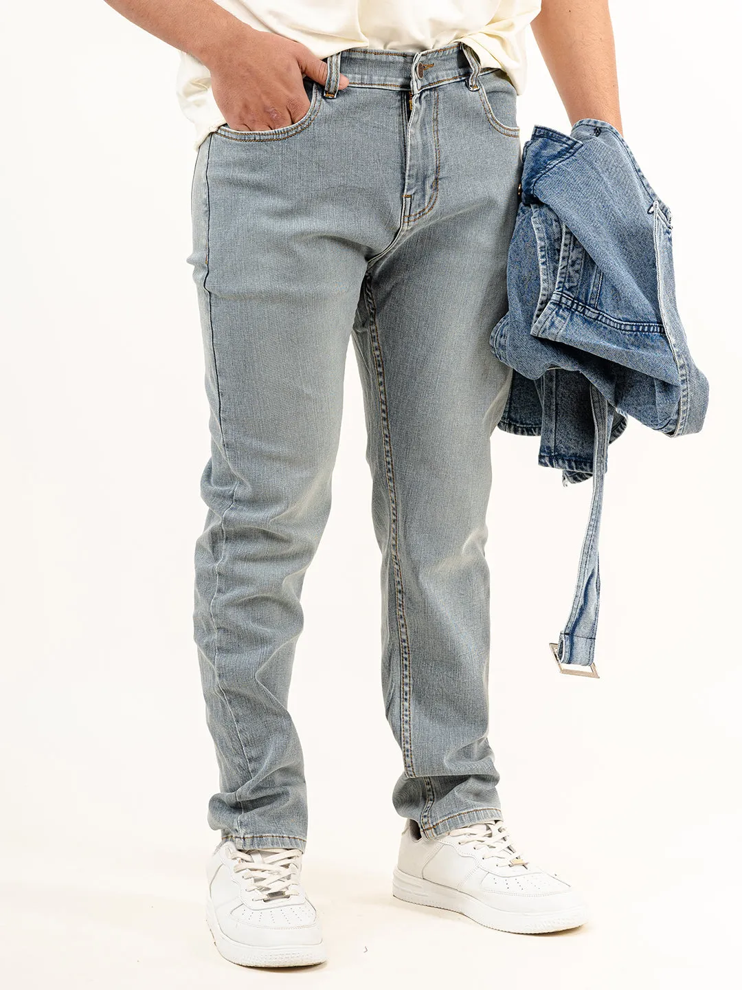 Ice W Tint Plain Slim Fit Denim jeans